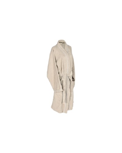 Peignoir Home Esprit Beige en Coton pour Homme, Doux et Absorbant.
