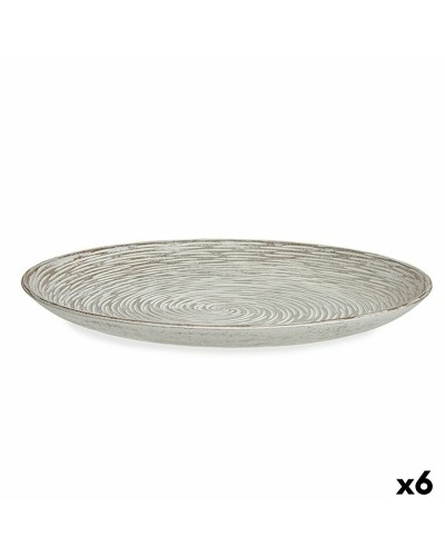 Centre de table Spirale Blanc Bois MDF 34,5 x 3 x 34,5 cm (6 pcs)
