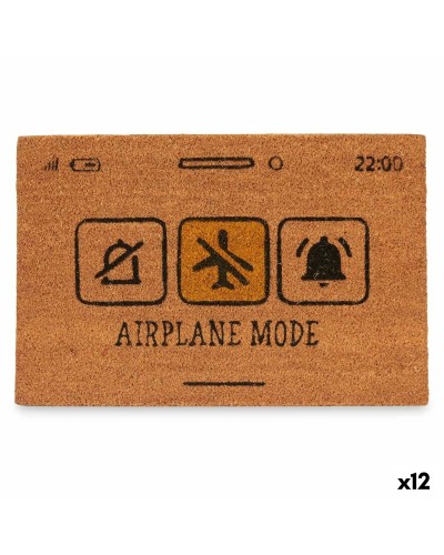 Deurmat Airplane Mode Geel Natuurlijk 60 x 1 x 40 cm (12 Stuks)