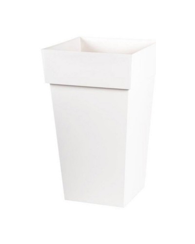 Vaso EDA Tuscan Quadrato Bianco per Piante (39 x 39 x 65 cm)