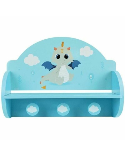 Porte-manteau mural Fun House Bleu en MDF (33x46x15cm)
