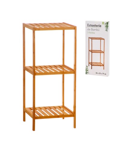Badkamerschappen Caison Bamboe 3 Planken 34 x 33 x 79 cm