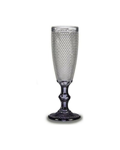 Champagnerkelch Transparent Anthrazit aus Glas, Fassungsvermögen: 185 ml
