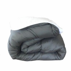 Couette Abeil 350 g/m², blanc/gris, 140 x 200 cm - Chaude et confortable
