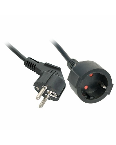 LINDY Cable de Extensión Schuko Negro - 5m - Alimentación Externa
