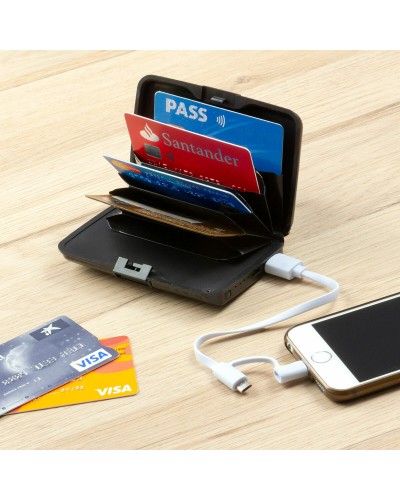 RFID-blockerande korthållare med powerbank Sbanket InnovaGoods