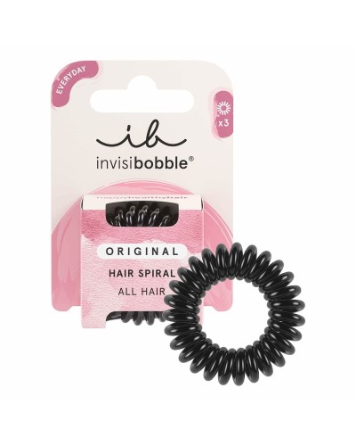 Invisibobble Original - Elastici Capelli Neri [3 Unità] - Antitraccia
