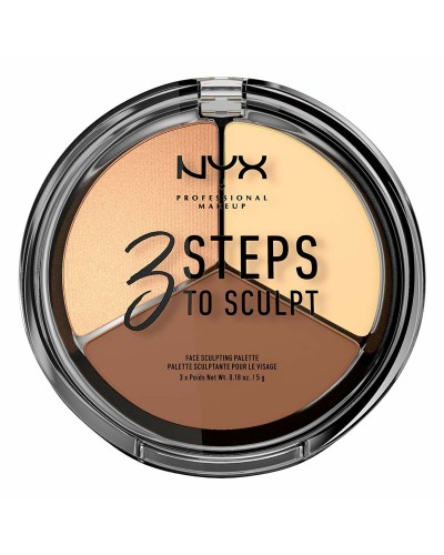 NYX Steps To Sculpt - Palette Contouring Viso - 5g - Effetto Sculpting Naturale
