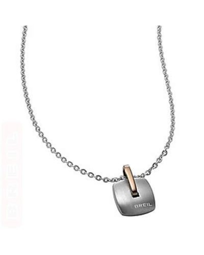 Breil New Blast Men's Necklace Stainless Steel Black - Modern Design
