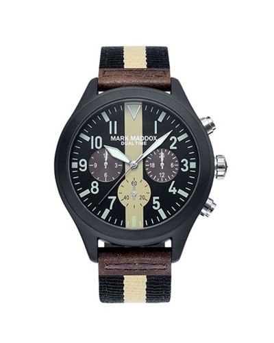 Mark Maddox Montre Homme HC2001-55 Argent Bleu Date
