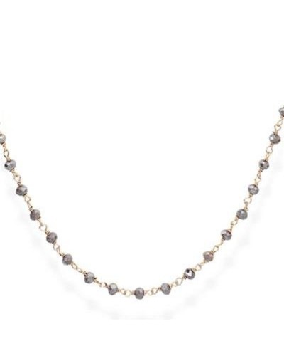 Amen Women's Necklace CLRF45 Rosary Silver 925 Crystals
