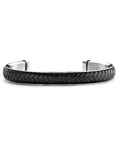 Frank 1967 Men's Bracelet Black Steel Byzantine Mesh 7FB-0313
