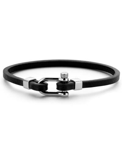 Frank 1967 Pulsera Hombre Acero Negro 21cm - Estilo Casual
