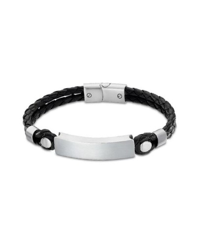 Lotus Bracelet Homme Acier LS2103-2/2 Mailles Argent et Noir
