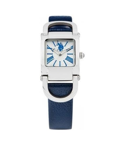 U.S. Polo Assn. Montre Femme USP5010BL Bleue Bracelet en Silicone
