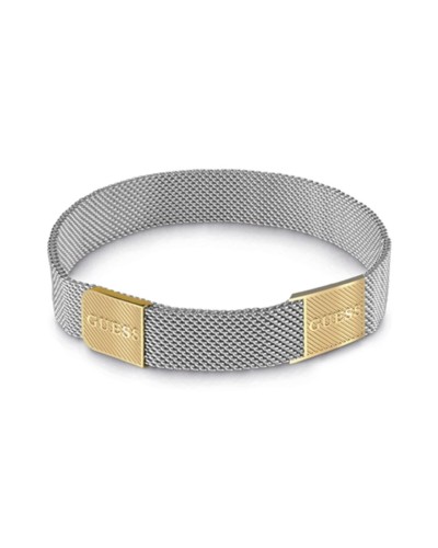Guess Women's Silver Bracelet JUMB03027JWYGSTT-U Logo Crystals
