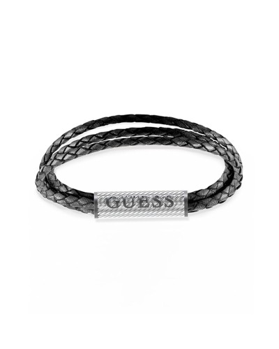 Guess Pulsera Hombre Acero Negro JUMB03033JWSTBKS - Estilo Moderno
