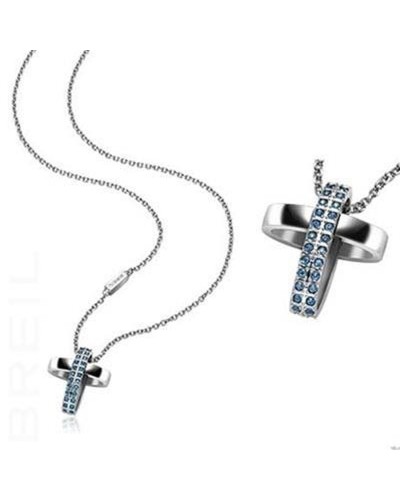 Breil Women's Necklace Charming Cross Stainless Steel - Fashion Jewelry
