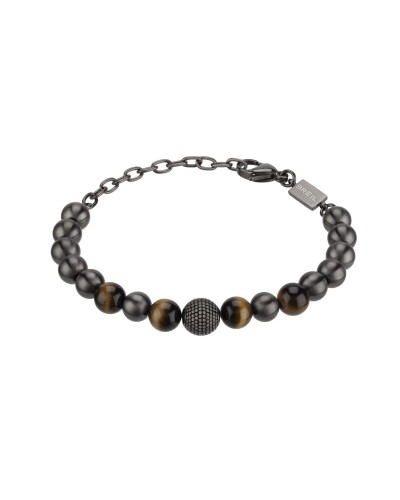 Pulsera Hombre Breil Acero Inoxidable Negro Malla Milán TJ3143
