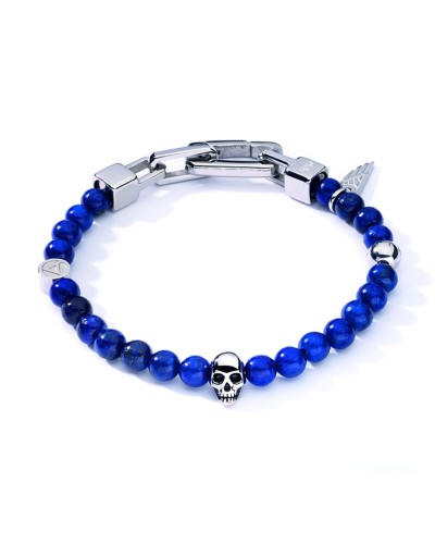 AN Jewels Bracelet Homme Acier Noir et Bleu - AA.P255SBL
