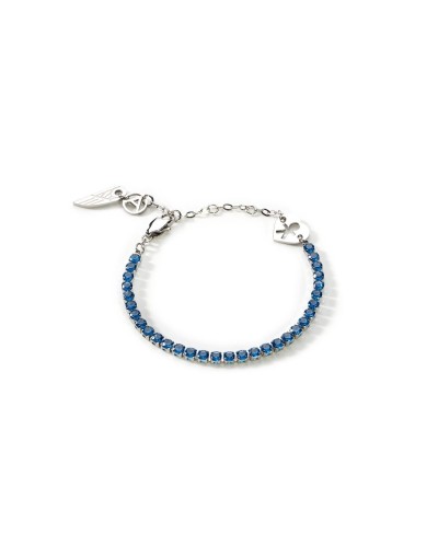 AN Jewels Pulsera Mujer Bliss Plata 925 Azul - Elegante & Refinada
