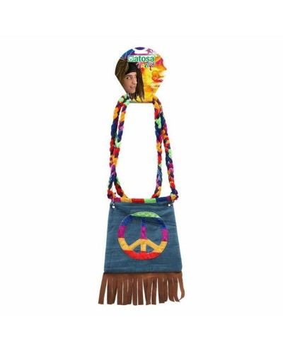 Multicolor Hippie Bag 19x18cm - Ethnic Bohemian Style for Everyday Use

