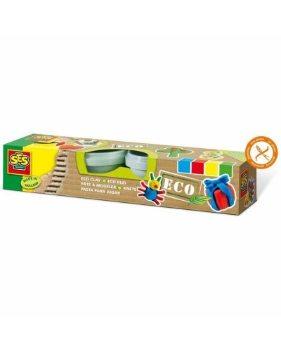 SES Creative Eco Set Knete 4 Farben - Natürliches Kreativspiel
