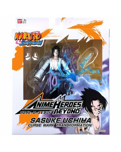 Bandai Anime Heroes Sasuke Uchiha - Figurine articulée Naruto Shippuden 17cm
