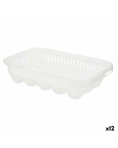 Eierdop Wit Transparant Plastic 17,5 x 7 x 28,5 cm (12 Stuks)