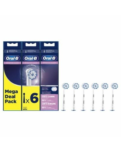 Oral-B EB60 Sensitive Têtes de Rechange Brosse à Dents Électrique - 6 Pièces
