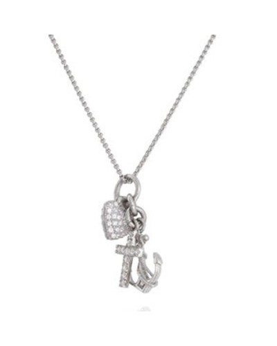 Amen Collier Femme FSC Argent 925 Zirconiums - Élégant Bijou
