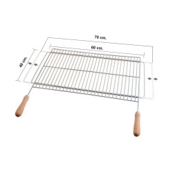 Sauvic Outdoor Grill, 60 x 40 cm, Perfect for Grilling in the Garden or Terrace

