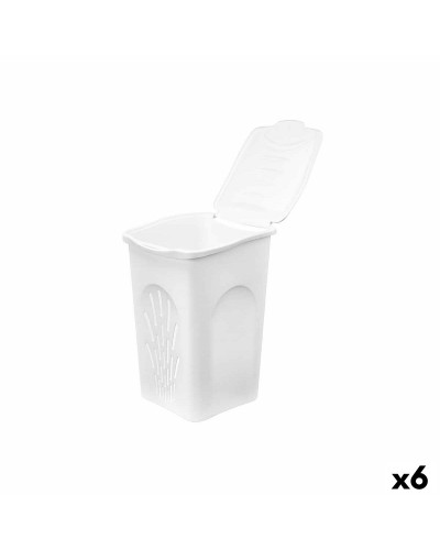 Wasmand Stefanplast Wit Plastic 50 L 37 x 56 x 39 cm (6 Stuks)