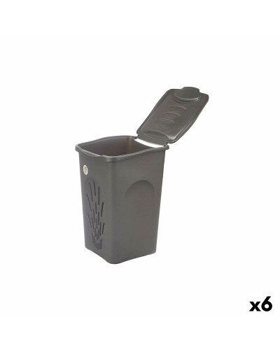 Cesto Ropa Sucia Stefanplast Antracita, 50 L, 37 x 56 x 39 cm (Paquete de 6)

