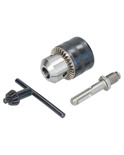 Portabrocas para taladro Ferrestock 1,5-13 mm, conexión de 1/2" en metal, para trabajos de perforación.
