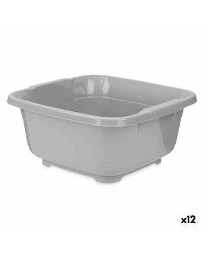 Waskom Grijs Plastic 11 L (12 Stuks)