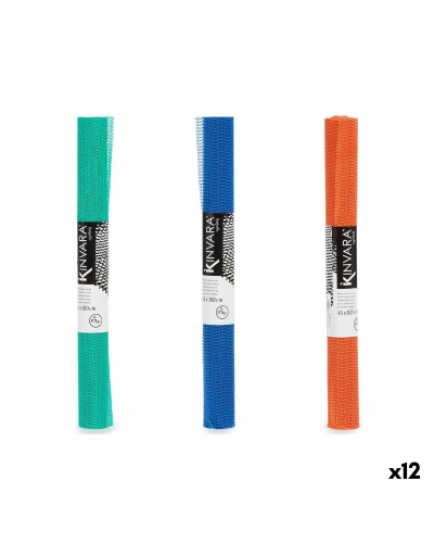 Non-Slip Rubber Mat Green Purple Orange - 45x0.1x100 cm (12 Pieces)
