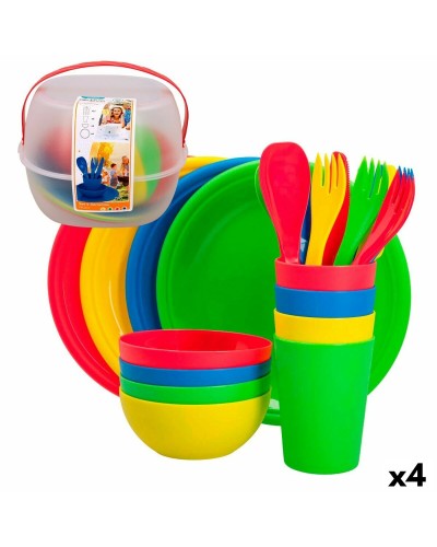 Picknick set Aktive 22,5 x 1,5 x 22,5 cm polypropen (4 antal)