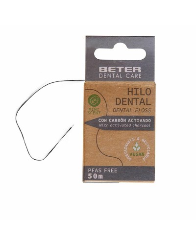 Beter Activated Charcoal Dental Floss 50m - Antibacterial & Whitening
