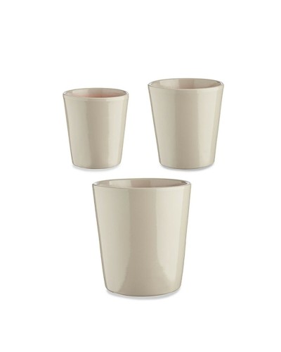 Konische Vasen in 3 Teilen, Ø 14-17-22 cm, Grau
