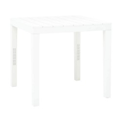 Table de salle à manger carrée IPAE Bali | Blanc | 78 x 78 x 72 cm
