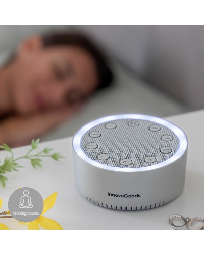 InnovaGoods Máquina de Ruido Blanco - Ayuda para Dormir, Relajación & Conciliar el Sueño

