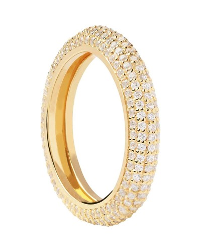 PDPAOLA Bague Femme Or 14K - Design Moderne - Taille 14
