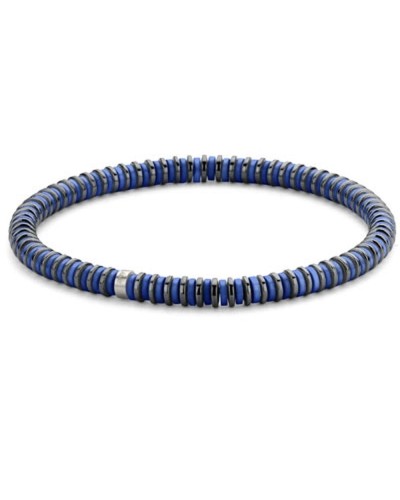 Herrenarmband Frank 1967 Edelstahl Schwarz Byzantinische Panzerkette 21cm
