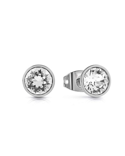 Guess Boucles d'oreilles Femme JUBE02159JWRHT-U Argent Blanc Logo
