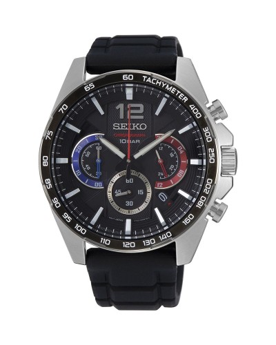 Seiko SSB347P1 Herrenuhr Chronograph Schwarz Edelstahl - Sportlich Elegant
