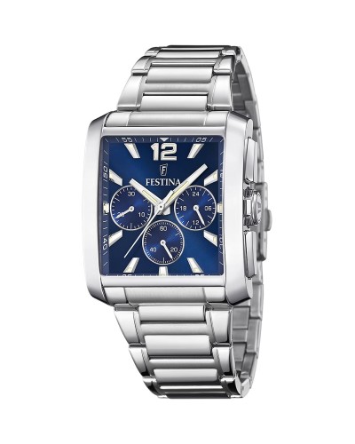 Festina Montre Homme Argentée F20635/2 - Acier Inoxydable, Élégante
