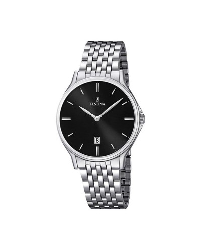 Miesten rannekellot Festina F16744/4 Musta Hopeinen