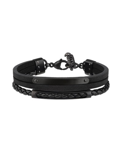Breil Armband für Herren TJ3088 Edelstahl Schwarz und Silber
