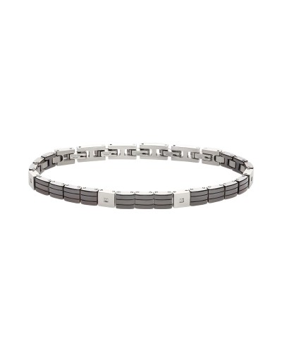 Breil Herrenarmband TJ3270 Edelstahl Schwarz Mailänder Armband
